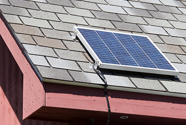 solar panel on the roof